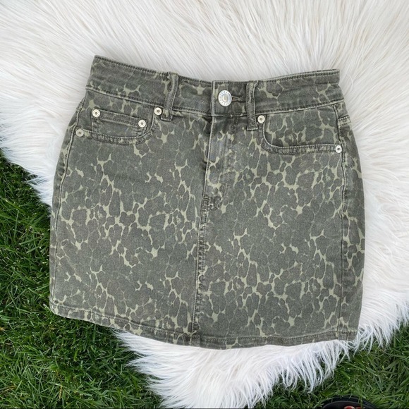 American eagle animal leopard hi-rise mini skirt - Picture 4 of 6